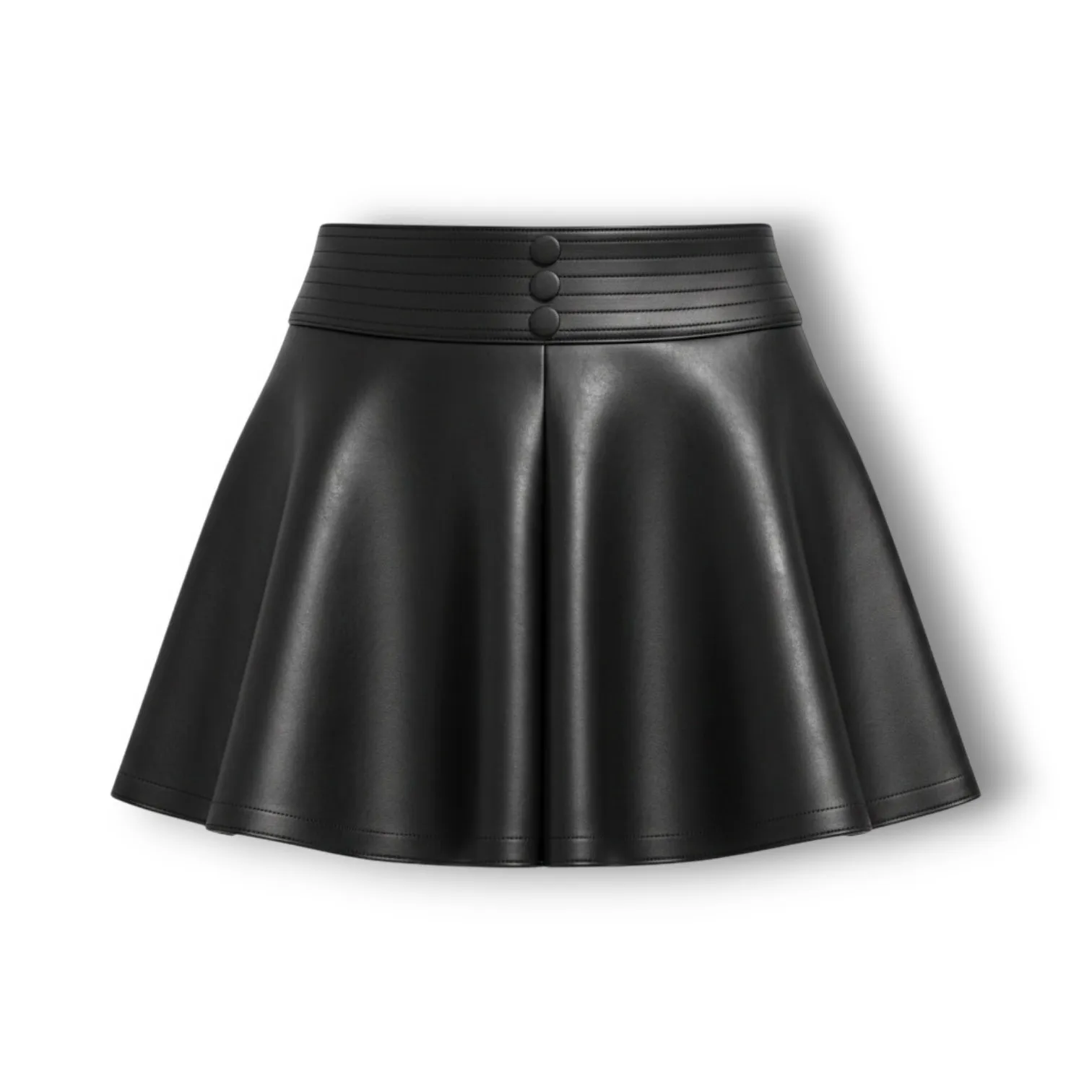 Кожаная юбка ALAIA